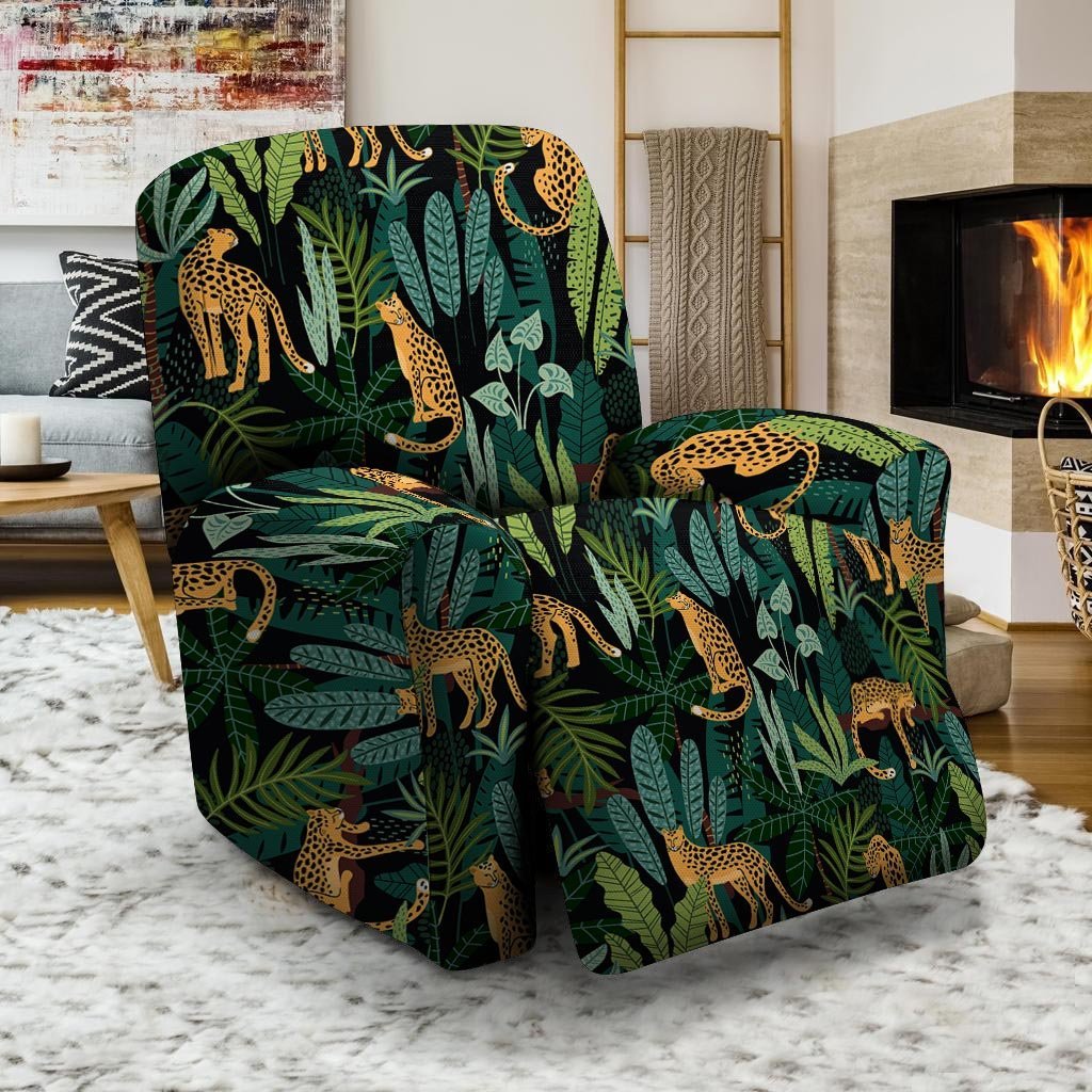 Tropical Leopard Hawaiian Print Recliner Cover-grizzshop