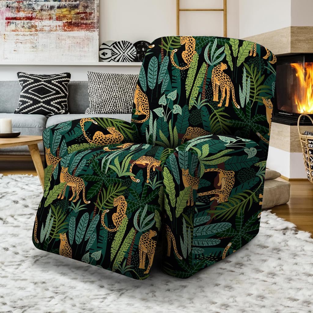 Tropical Leopard Hawaiian Print Recliner Cover-grizzshop