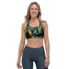 Tropical Leopard Hawaiian Print Sports Bra-grizzshop