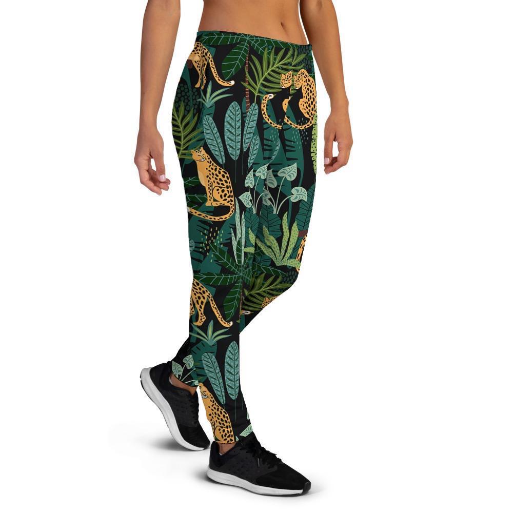 Tropical Leopard Hawaiian Print Women's Joggers-grizzshop