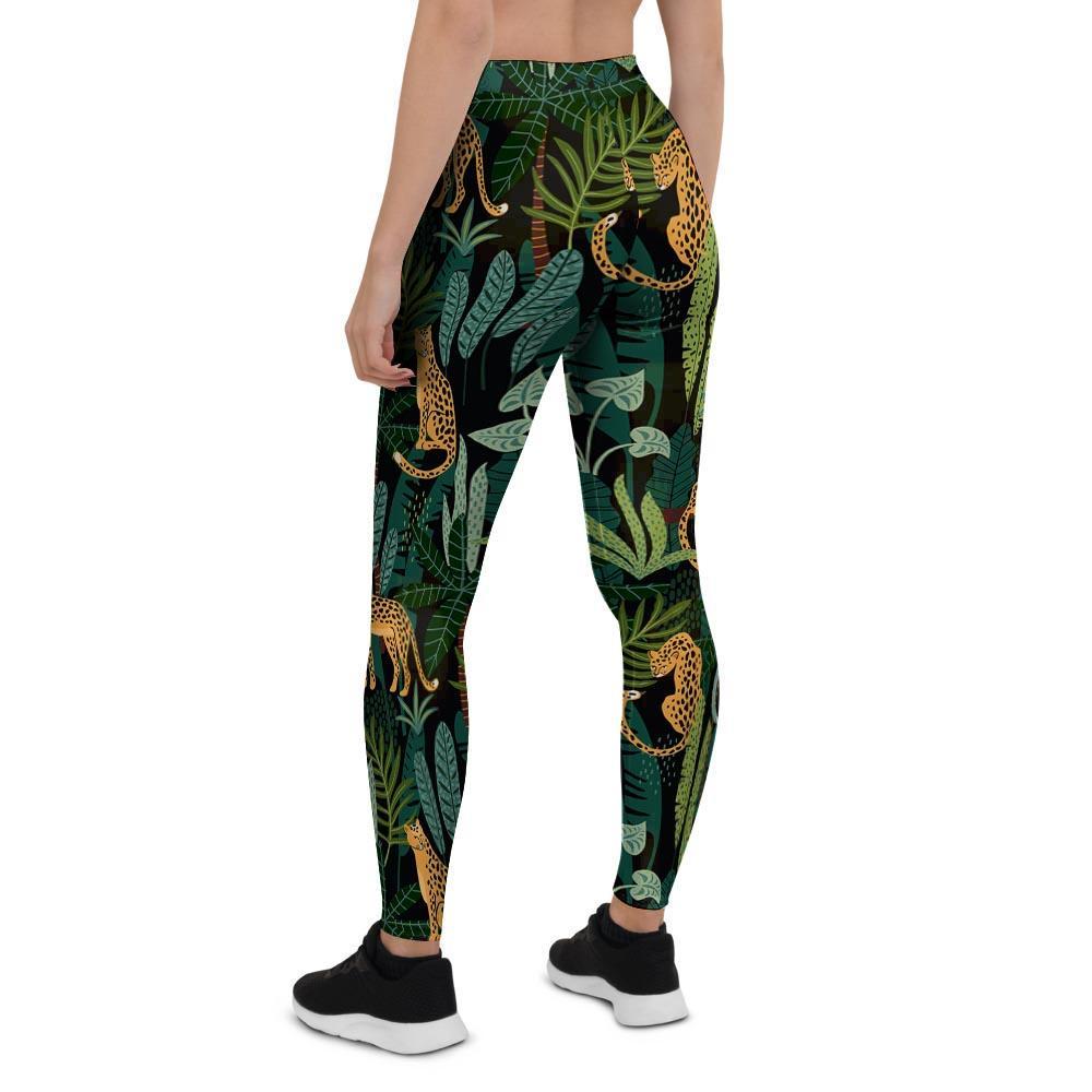 Tropical Leopard Hawaiian Print Women's Leggings-grizzshop