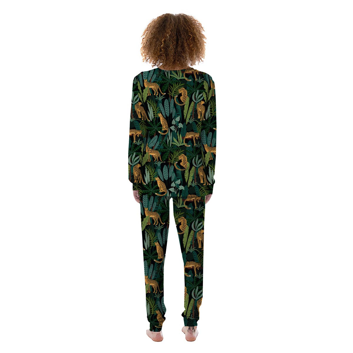 Tropical Leopard Hawaiian Print Women's Pajamas-grizzshop