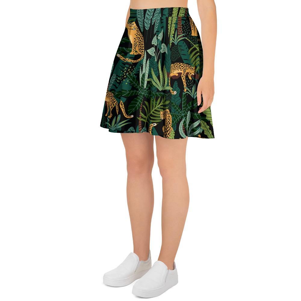 Tropical Leopard Hawaiian Print Women's Skirt-grizzshop