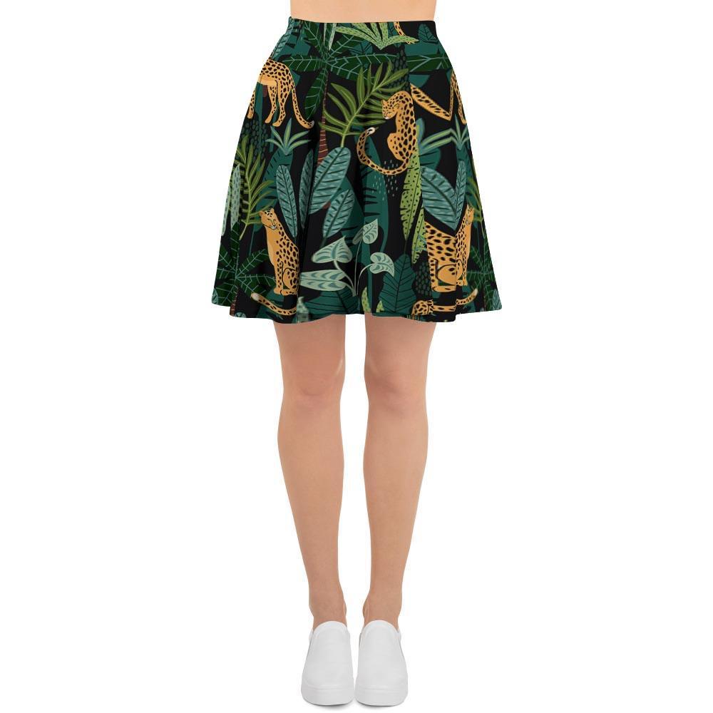 Tropical Leopard Hawaiian Print Women's Skirt-grizzshop