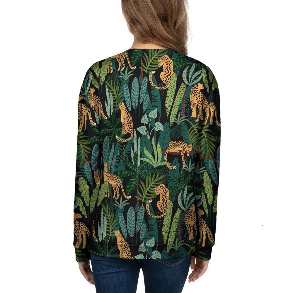 Tropical Leopard Hawaiian Print Women's Sweatshirt-grizzshop