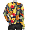 Tropical Mixed Hibiscus Pineapple Print Sweatshirt-grizzshop