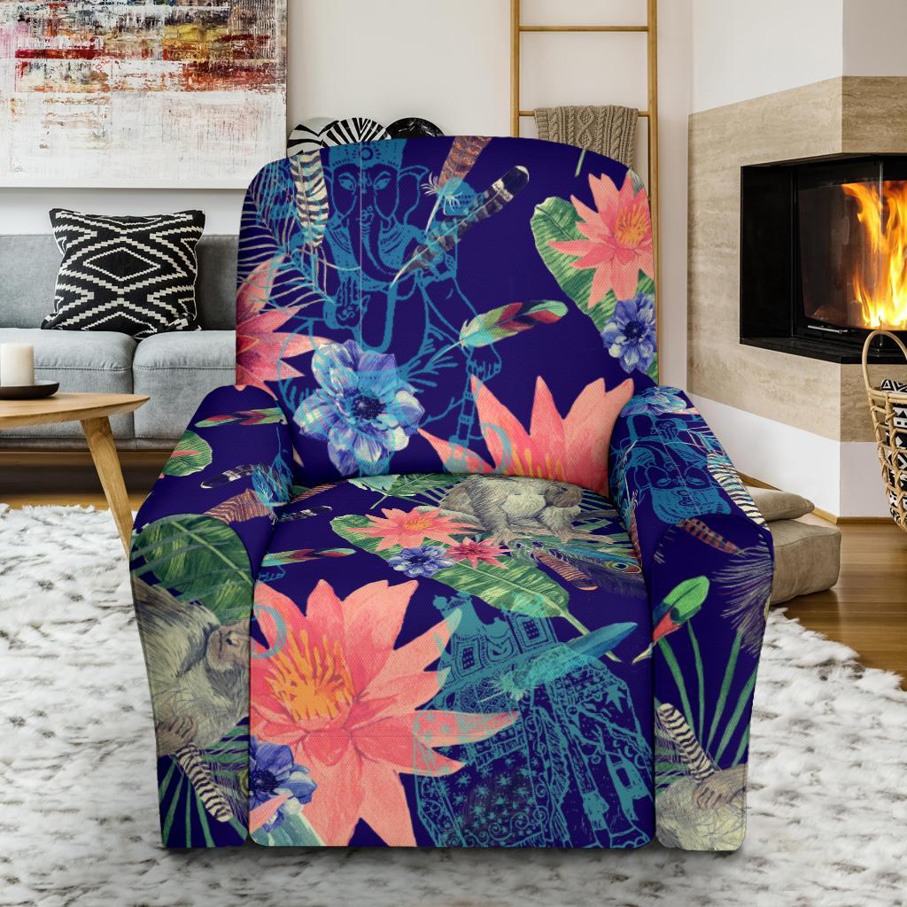 Tropical Monkey Print Pattern Recliner Cover-grizzshop