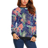 Tropical Monkey Print Pattern Women Crewneck Sweatshirt-grizzshop