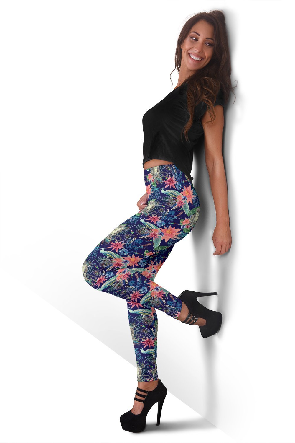 Tropical Monkey Print Pattern Women Leggings-grizzshop