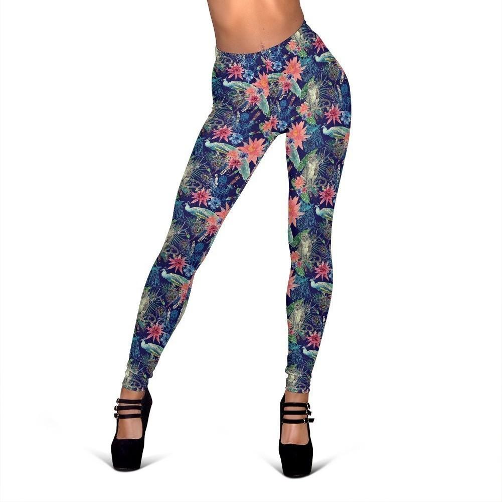 Tropical Monkey Print Pattern Women Leggings-grizzshop