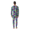 Tropical Neon Hibiscus Print Pattern Men's Pajamas-grizzshop