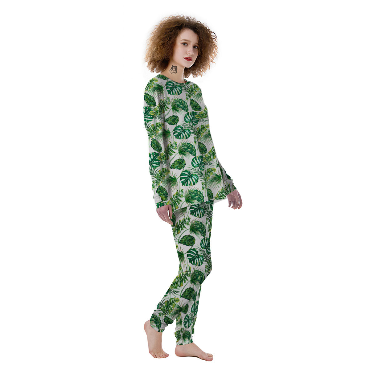 Tropical Palm Hawaiian Print Pattern Women's Pajamas-grizzshop