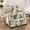 Tropical Palm Lead Island Print Armchair Cover-grizzshop