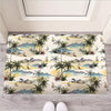 Tropical Palm Lead Island Print Door Mat-grizzshop