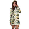 Tropical Palm Lead Island Print Hoodie Dress-grizzshop