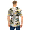 Tropical Palm Lead Island Print Men T Shirt-grizzshop