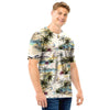 Tropical Palm Lead Island Print Men T Shirt-grizzshop