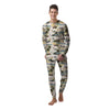 Tropical Palm Lead Island Print Men's Pajamas-grizzshop