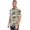 Tropical Palm Lead Island Print Men's Short Sleeve Shirt-grizzshop