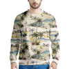 Tropical Palm Lead Island Print Men's Sweatshirt-grizzshop