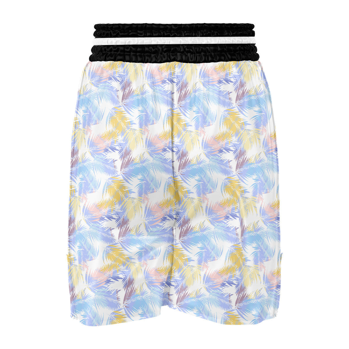 Tropical Palm Leaf Pastel Print Pattern Boxing Shorts-grizzshop
