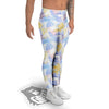 Tropical Palm Leaf Pastel Print Pattern Men's Leggings-grizzshop