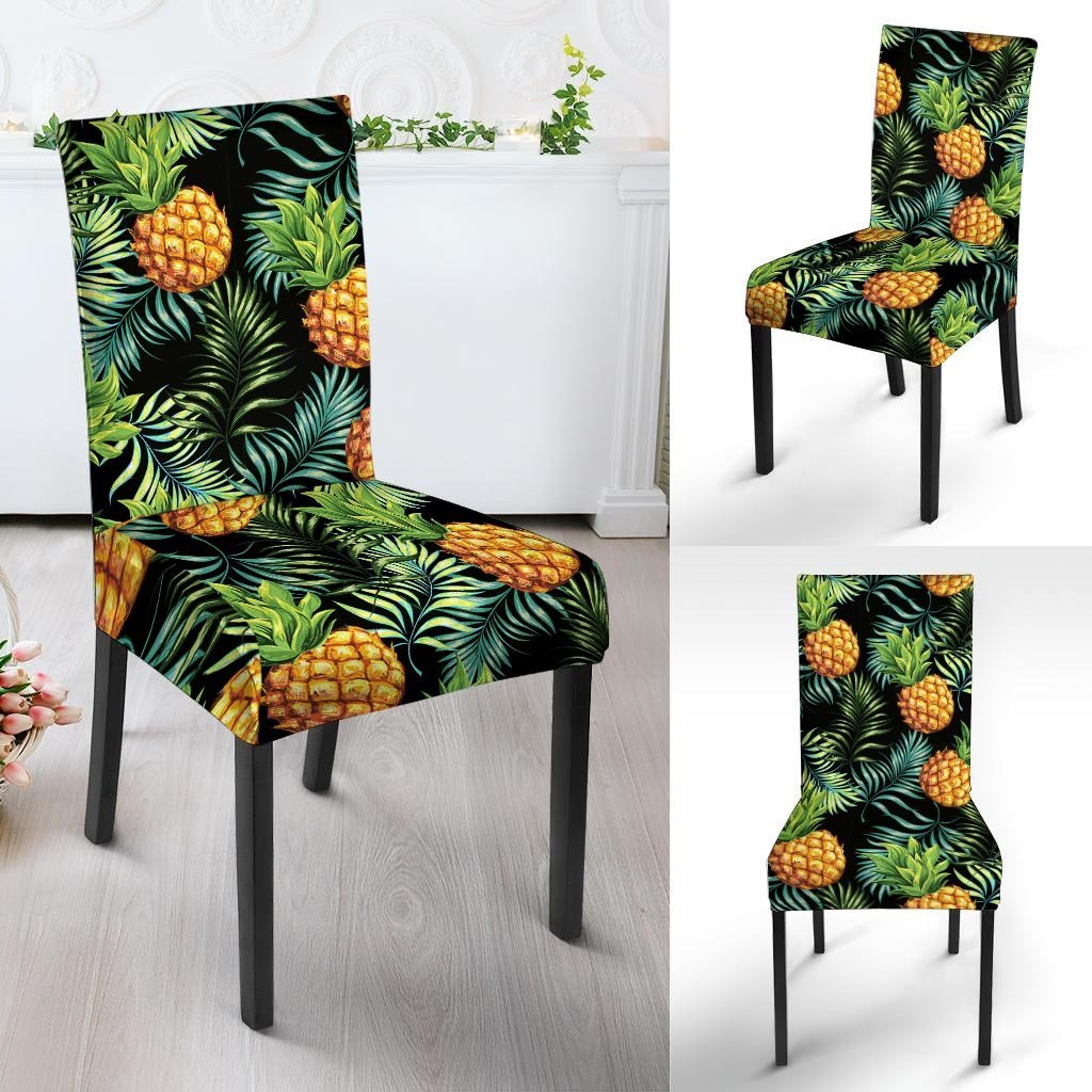 Tropical Palm Leaf Pineapple Print Chair Cover-grizzshop