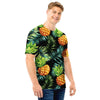 Tropical Palm Leaf Pineapple Print Men T Shirt-grizzshop