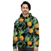 Tropical Palm Leaf Pineapple Print Men's Hoodie-grizzshop