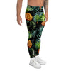 Tropical Palm Leaf Pineapple Print Men's Leggings-grizzshop