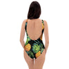 Tropical Palm Leaf Pineapple Print One Piece Swimsuite-grizzshop