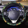 Tropical Palm Leaf Pineapple Print Steering Wheel Cover-grizzshop