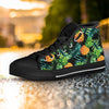 Tropical Palm Leaf Pineapple Print Women's High Top Shoes-grizzshop