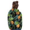 Tropical Palm Leaf Pineapple Print Women's Hoodie-grizzshop