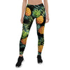 Tropical Palm Leaf Pineapple Print Women's Leggings-grizzshop