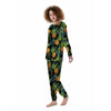 Tropical Palm Leaf Pineapple Print Women's Pajamas-grizzshop