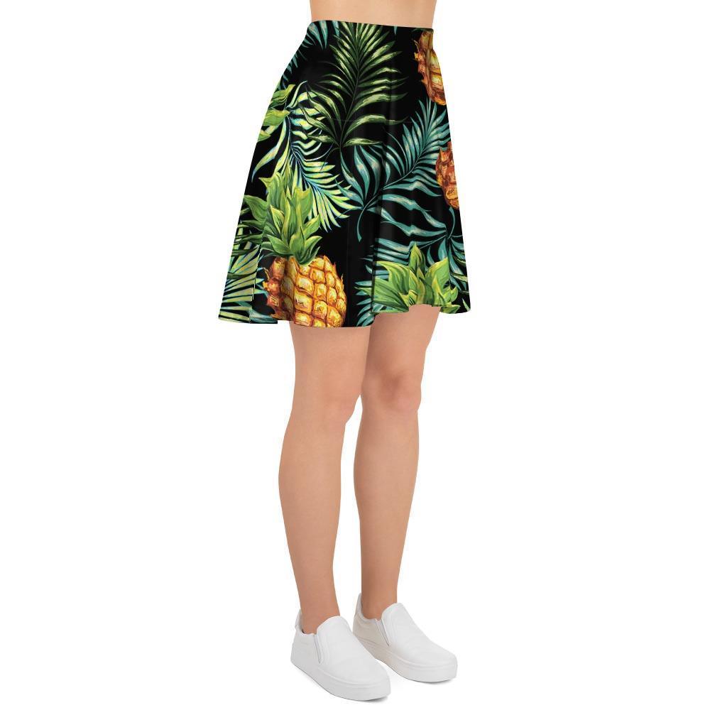 Tropical Palm Leaf Pineapple Print Women's Skirt-grizzshop