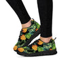 Tropical Palm Leaf Pineapple Print Women's Sneakers-grizzshop