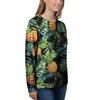 Tropical Palm Leaf Pineapple Print Women's Sweatshirt-grizzshop