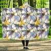 Tropical Palm Leave Elephant Print Hooded Blanket-grizzshop