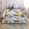 Tropical Palm Leave Elephant Print Loveseat Cover-grizzshop