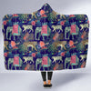 Tropical Palm Leave Peacock Tiger Elephant Hooded Blanket-grizzshop