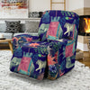 Tropical Palm Leave Peacock Tiger Elephant Recliner Cover-grizzshop