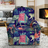 Tropical Palm Leave Peacock Tiger Elephant Recliner Cover-grizzshop