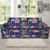 Tropical Palm Leave Peacock Tiger Elephant Sofa Covers-grizzshop