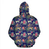 Tropical Palm Leave Peacock Tiger Elephant Women Men Pullover Hoodie-grizzshop