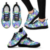 Tropical Palm Leaves Hawaiian Pattern Print Black Sneaker Shoes For Men Women-grizzshop