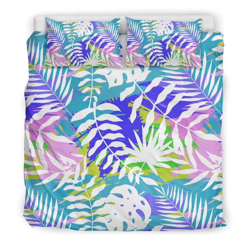Tropical Palm Leaves Hawaiian Pattern Print Duvet Cover Bedding Set-grizzshop
