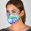 Tropical Palm Leaves Hawaiian Pattern Print Face Mask-grizzshop