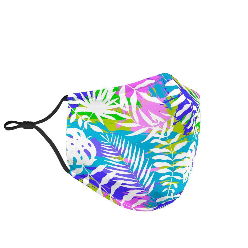 Tropical Palm Leaves Hawaiian Pattern Print Face Mask-grizzshop